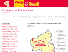 Tablet Screenshot of frauenhaeuser-rlp.de